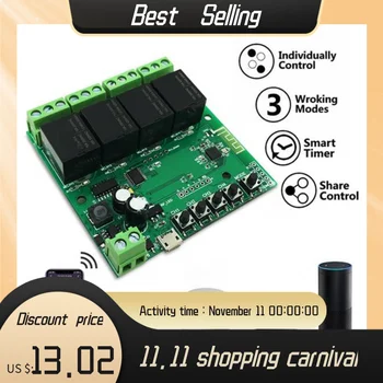 Tuya WiFi Switch Wireless Relay Module Timing Remote Switch APP Remote Control Fit for Alexa Google Smart WIFI Switch
Tuya WiFi Switch Wireless Relay Module Timing Remote Switch APP Remote Control Fit for Alexa Google Smart WIFI Switch