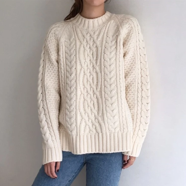Colorfaith 2021 Spring Winter Women's Sweaters Pullovers Warm Minimalist Korean Fashionable Solid Wild Oversize Jumpers SW7033 | Женская