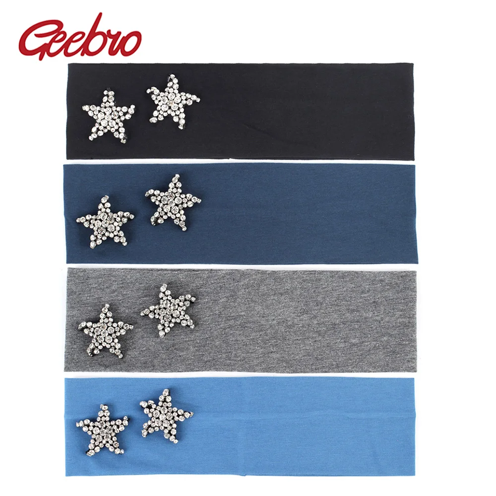 Geebro Women's Headband Fashion Crystal Star Rhinestone Headband Girls Cotton Elastic Flat Stretch Headwear Hair Accessories
Geebro Women's Headband Fashion Crystal Star Rhinestone Headband Girls Cotton Elastic Flat Stretch Headwear Hair Accessories