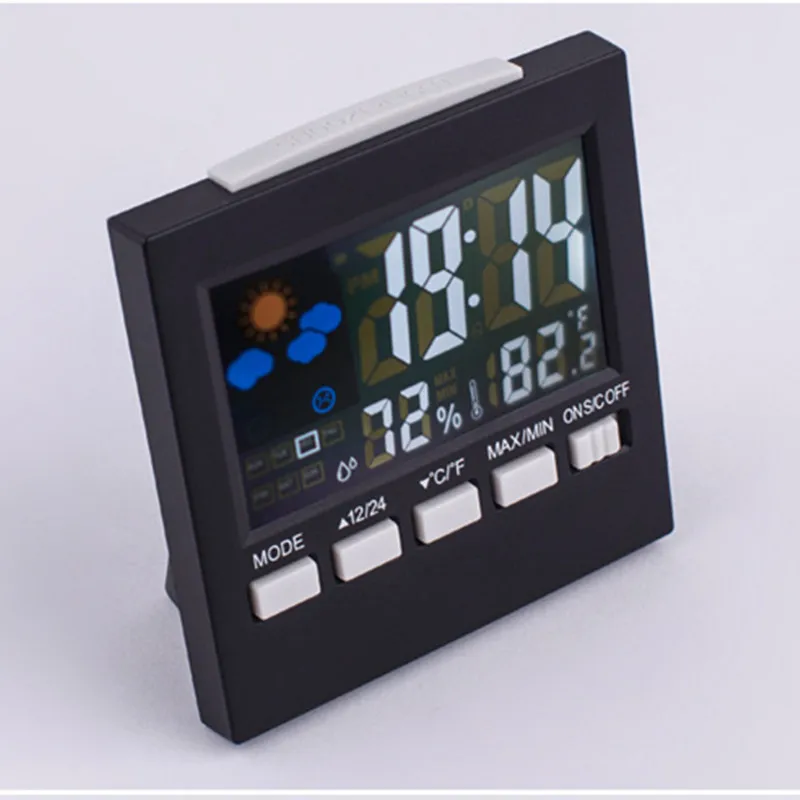 temperature Digital Thermometer Indoor humidity Colorful LCD Alarm Electronic Digital Display Weather station Clock Calendar
temperature Digital Thermometer Indoor humidity Colorful LCD Alarm Electronic Digital Display Weather station Clock Calendar