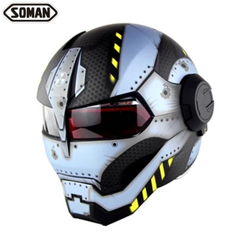 Motorcycle Flip up Helmet Retro Classic Iron Man Full Face Helmets casco capacete moto Dot/GB Approved For Soman SM515 
Motorcycle Flip up Helmet Retro Classic Iron Man Full Face Helmets casco capacete moto Dot/GB Approved For Soman SM515