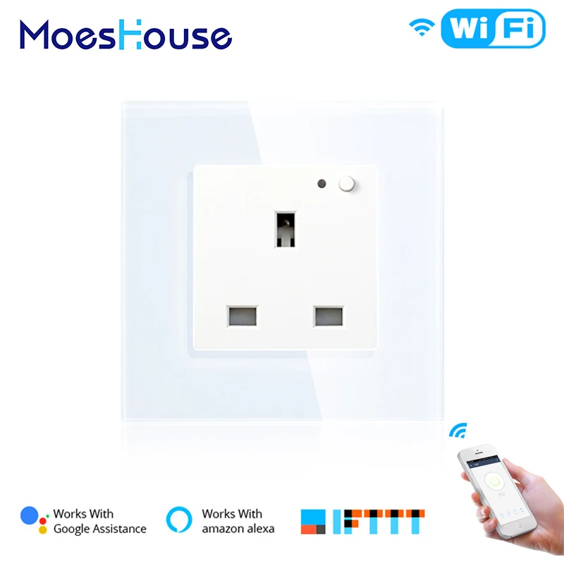 UK WiFi Smart Wall Socket 13A Outlet Glass Panel,Smart Life/Tuya APP Remote Control,Works with Amazon Echo Alexa Google Home
UK WiFi Smart Wall Socket 13A Outlet Glass Panel,Smart Life/Tuya APP Remote Control,Works with Amazon Echo Alexa Google Home