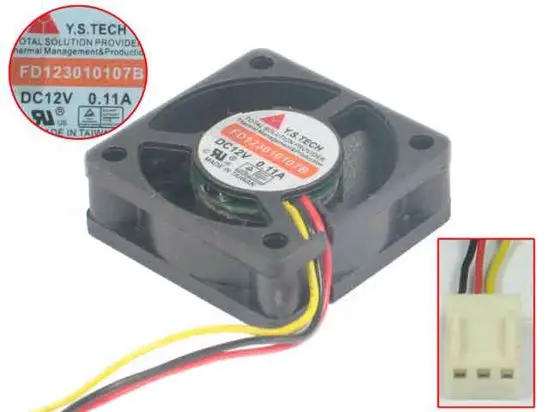 Вентилятор охлаждения сервера Y.S TECH FD123010107B, 12 В постоянного тока, 0,11 А, 30x30x10 мм, 3 провода
Вентилятор охлаждения сервера Y.S TECH FD123010107B, 12 В постоянного тока, 0,11 А, 30x30x10 мм, 3 провода