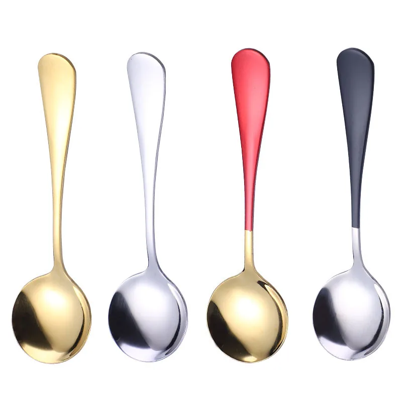 304 Stainless Steel Coffee Cupping Spoon Round Colorful Handle Titanium Cupping Spoon
304 Stainless Steel Coffee Cupping Spoon Round Colorful Handle Titanium Cupping Spoon