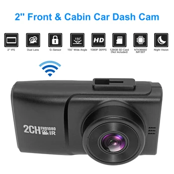 Car V18+ Front & Cabin Wifi Dash Cam DVR 2" IPS 150 Wide Angle Dual Lens GPS Camera 1080P NTK96660 IMX307 6G/200W 60ftps
Car V18+ Front & Cabin Wifi Dash Cam DVR 2" IPS 150 Wide Angle Dual Lens GPS Camera 1080P NTK96660 IMX307 6G/200W 60ftps