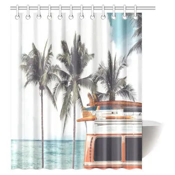 Retro Summer Surfboard Decor, Vintage Car in The Beach with Surfboard on The Roof Journey Sky Transportation Fabric Bathroom
Retro Summer Surfboard Decor, Vintage Car in The Beach with Surfboard on The Roof Journey Sky Transportation Fabric Bathroom
