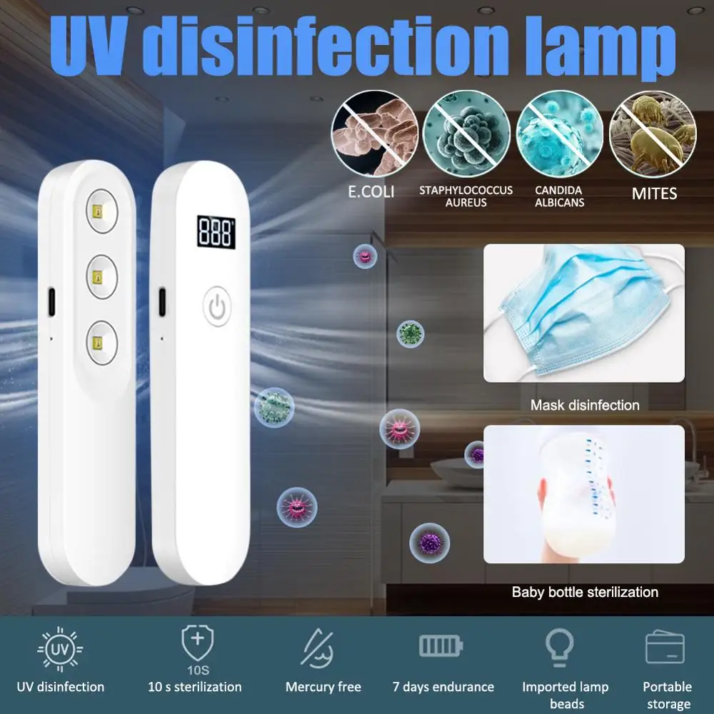 Handheld Ultraviolet Sterilizer lamp Underwear Baby Pacifier Disinfection Lamp Portable UVC Germicidal Rod with ozone
Handheld Ultraviolet Sterilizer lamp Underwear Baby Pacifier Disinfection Lamp Portable UVC Germicidal Rod with ozone