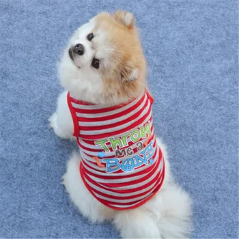 Spring and Summer Leisure Styles Pet Dogs Clothing Comfortable Breathable Fashion Classic Stretch Stripe Vest Small Dog Clothing
Spring and Summer Leisure Styles Pet Dogs Clothing Comfortable Breathable Fashion Classic Stretch Stripe Vest Small Dog Clothing