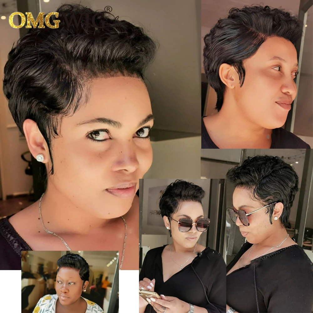 Pixie Cut Wig Lace Part Human Hair Pixie Cut Wig Lace Part Human Hair