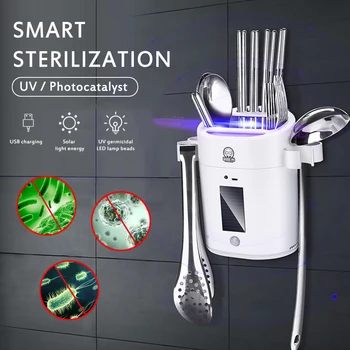 Smart Sterilization Cutlery Rack Knife Spoon Chopstick Disinfection Tube Holder UV Sterilization Kitchen Cutlery Storage Box
Smart Sterilization Cutlery Rack Knife Spoon Chopstick Disinfection Tube Holder UV Sterilization Kitchen Cutlery Storage Box