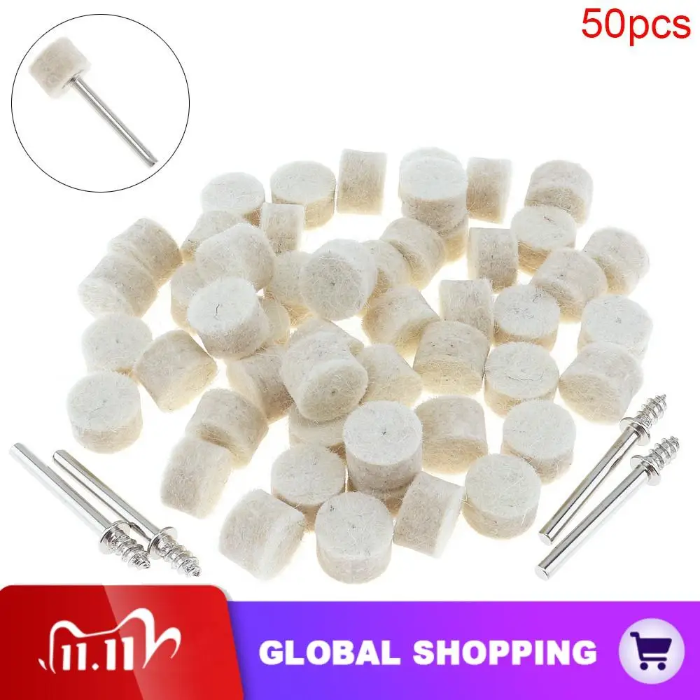 50pcs/set 13mm White Wool Felt Buffing Wheel Grinding Pad Abrasive Tools with 4pcs 37mm Shanks for Power Tools Polishing Wheel
50pcs/set 13mm White Wool Felt Buffing Wheel Grinding Pad Abrasive Tools with 4pcs 37mm Shanks for Power Tools Polishing Wheel