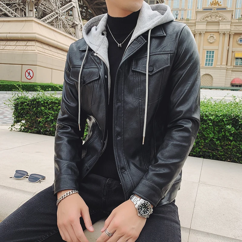 2019 UYUK Autumn Winter New High Quality British Temperament Fashion Trend Men With Slim Korean Hat Leather Jacket Hombre
2019 UYUK Autumn Winter New High Quality British Temperament Fashion Trend Men With Slim Korean Hat Leather Jacket Hombre