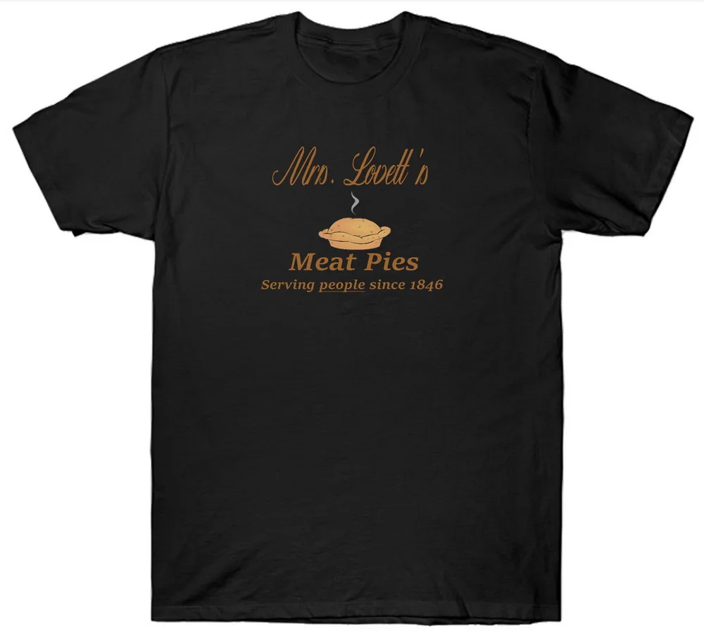 

MRS LOVETT'S MEAT PIES T-Shirt SWEENEY TODD Cotton Large Size Tops Tee Shirt