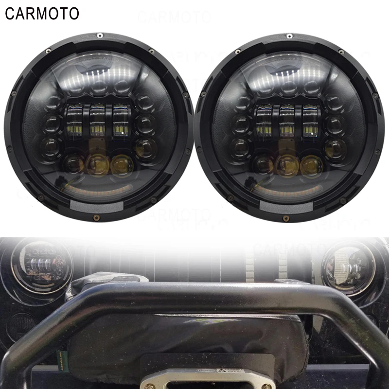 For Lada Niva 4x4 Suzuki Mazda 7" LED DRL H4 Halo Headlights For VAZ 2101 7Inch LED Headlamps with Halo Ring Amber Turn Signal
For Lada Niva 4x4 Suzuki Mazda 7" LED DRL H4 Halo Headlights For VAZ 2101 7Inch LED Headlamps with Halo Ring Amber Turn Signal