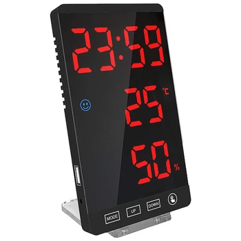 Digital Alarm Clock,Large LED Display Electronic Clocks with Temperature Detect Modern Mirror Desk Wall Clock
Digital Alarm Clock,Large LED Display Electronic Clocks with Temperature Detect Modern Mirror Desk Wall Clock