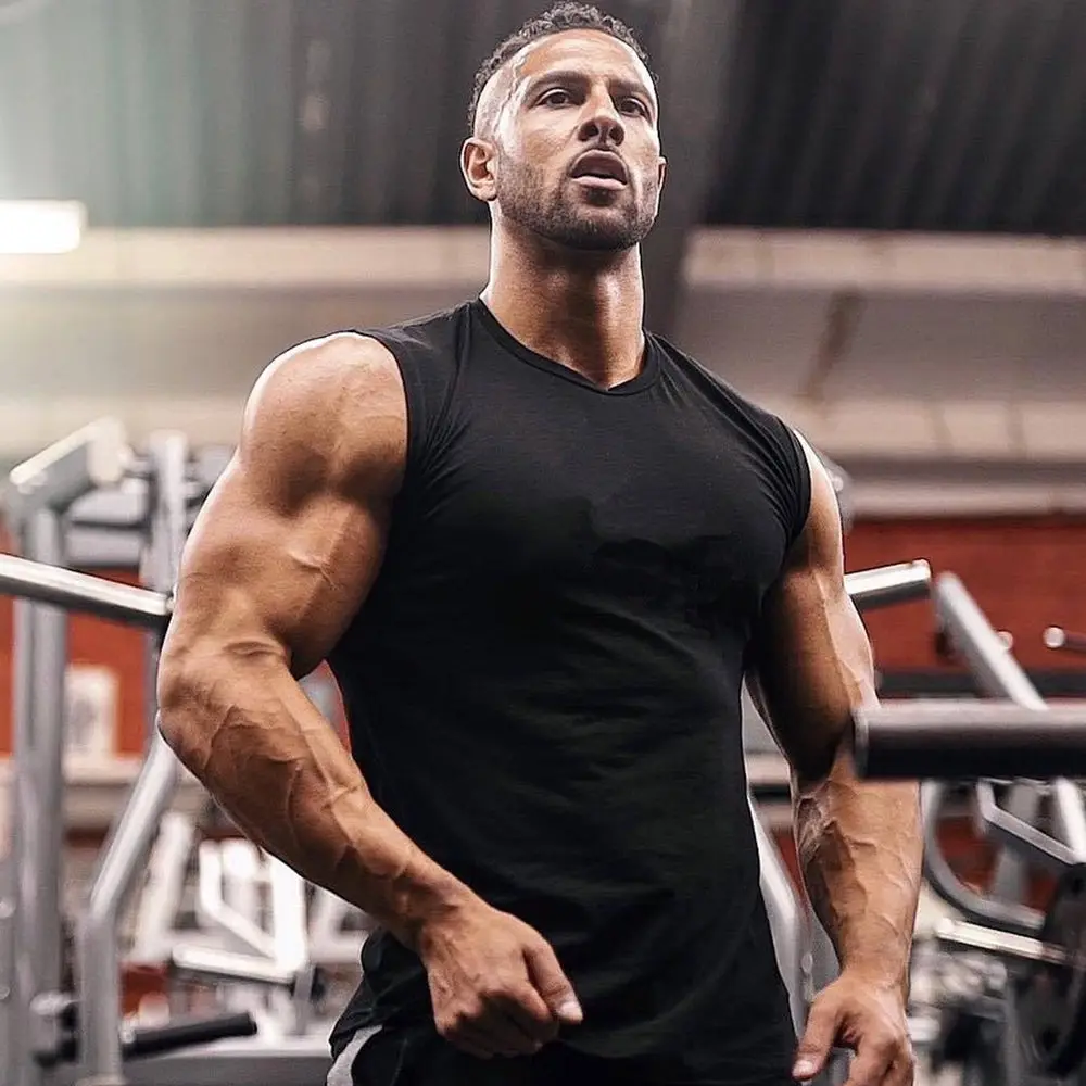 Gym Tank Top Men's Fitness Workout Sleeveless Shirt