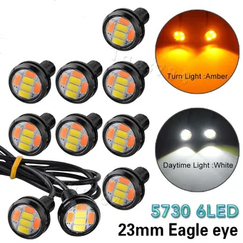 10PCS 12V DC 23MM 5730 6 LED Eagle Eye Daytime Running Dual Color DRL Light Switchback Turn Signal Lamp
10PCS 12V DC 23MM 5730 6 LED Eagle Eye Daytime Running Dual Color DRL Light Switchback Turn Signal Lamp