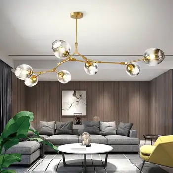 Modern Glass Pendant Light Nordic Dining Room Kitchen Light Designer Hanging Lamps Magic Bean Glass Chandelier E27 Light Bulb
Modern Glass Pendant Light Nordic Dining Room Kitchen Light Designer Hanging Lamps Magic Bean Glass Chandelier E27 Light Bulb