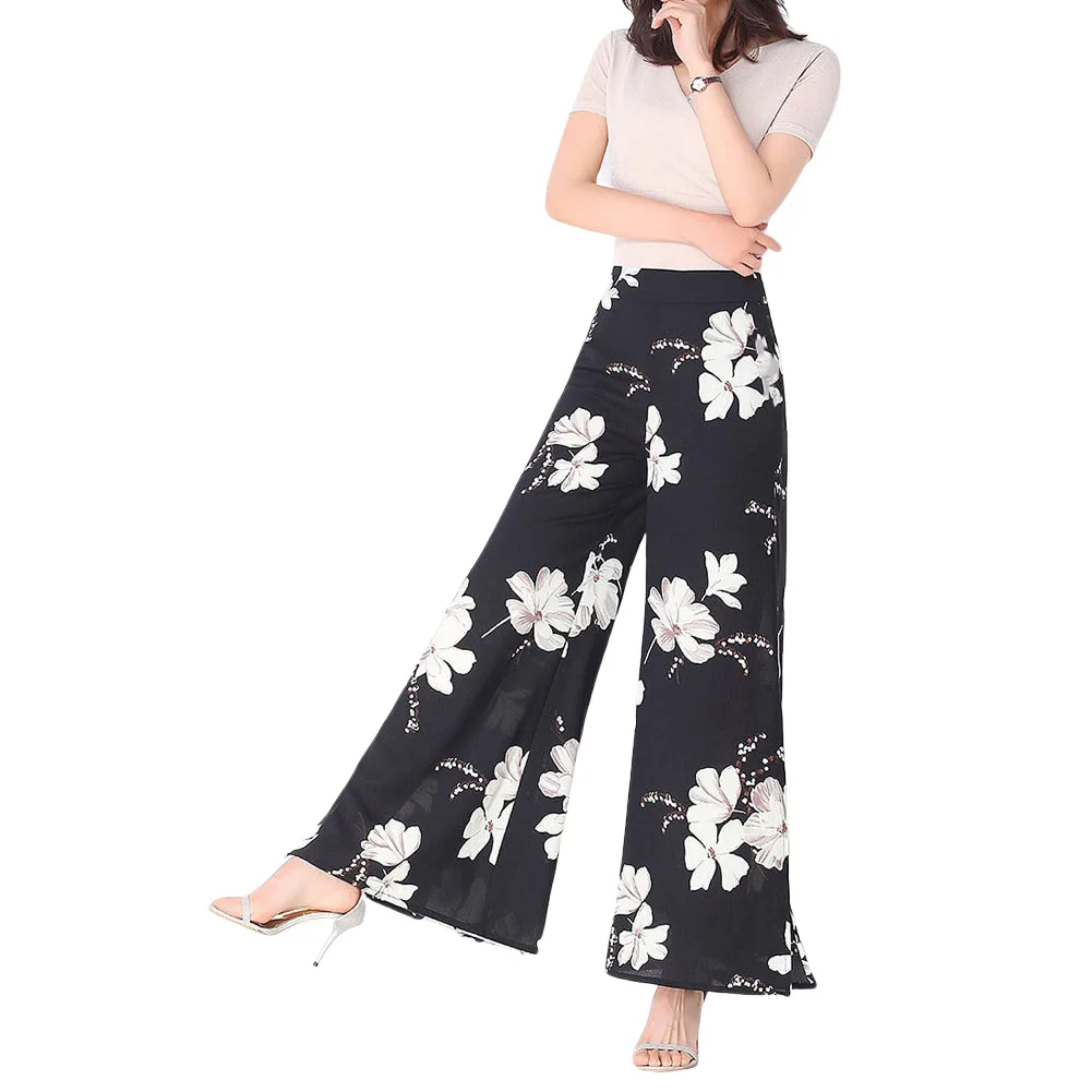Chiffon Wide Leg Pants Floral Printing High Waist Side Split Loose and Thin Female Summer Cropped Pants
Chiffon Wide Leg Pants Floral Printing High Waist Side Split Loose and Thin Female Summer Cropped Pants