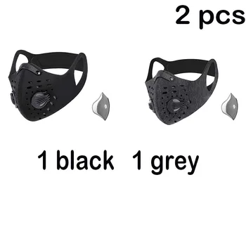 2Pcs masques Anti Face Mask for Mouth Caps Mask With Filter pm2.5 Black Reusable Respirator Protection Wholesale Protective PM25
2Pcs masques Anti Face Mask for Mouth Caps Mask With Filter pm2.5 Black Reusable Respirator Protection Wholesale Protective PM25