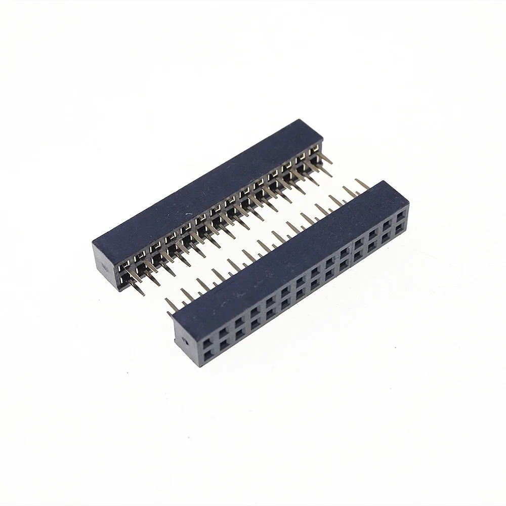 

1000pcs 2x14P 28 Pin 2.00 mm Female Header Pin Headers Dual Row Straight Through Hole Insulator height 4.30mm Rohs