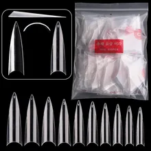 600PCS/Pack C Curved Long Straight Sharp End Natural/Clear ABS Frech Nail Tip Stiletto Coffin False Nail Tips Salon Manicure#0-9
600PCS/Pack C Curved Long Straight Sharp End Natural/Clear ABS Frech Nail Tip Stiletto Coffin False Nail Tips Salon Manicure#0-9