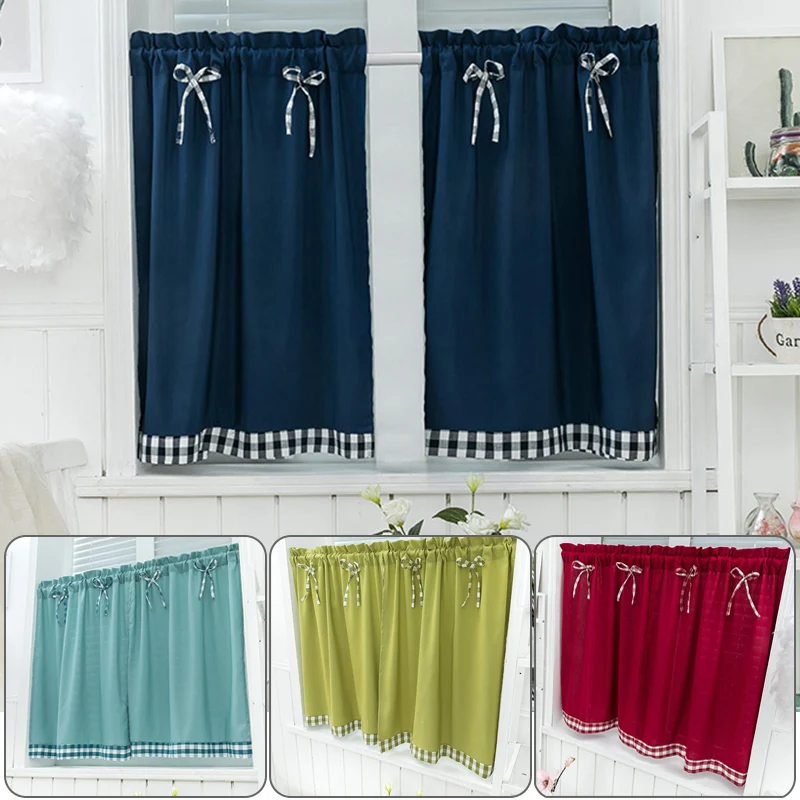 Pastoral Style Bowknot Short Curtain Bay Window Balcony Student Bed Curtain Living Room Kitchen Home Decoration 
Pastoral Style Bowknot Short Curtain Bay Window Balcony Student Bed Curtain Living Room Kitchen Home Decoration
