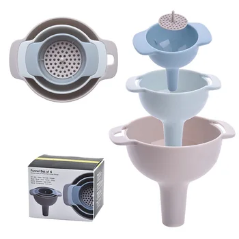 Multi-functional Funnel Set High-temperature Resistant Household Dispensing Liquid Oil Filter Kitchen Oil
Multi-functional Funnel Set High-temperature Resistant Household Dispensing Liquid Oil Filter Kitchen Oil