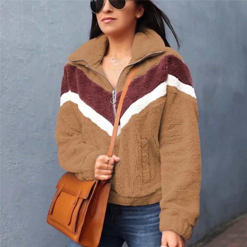 DORVIVON sueter mujer invierno 2019 zipper up patchwork sweaters women pullovers winter warm plush soft female coat jackets
DORVIVON sueter mujer invierno 2019 zipper up patchwork sweaters women pullovers winter warm plush soft female coat jackets