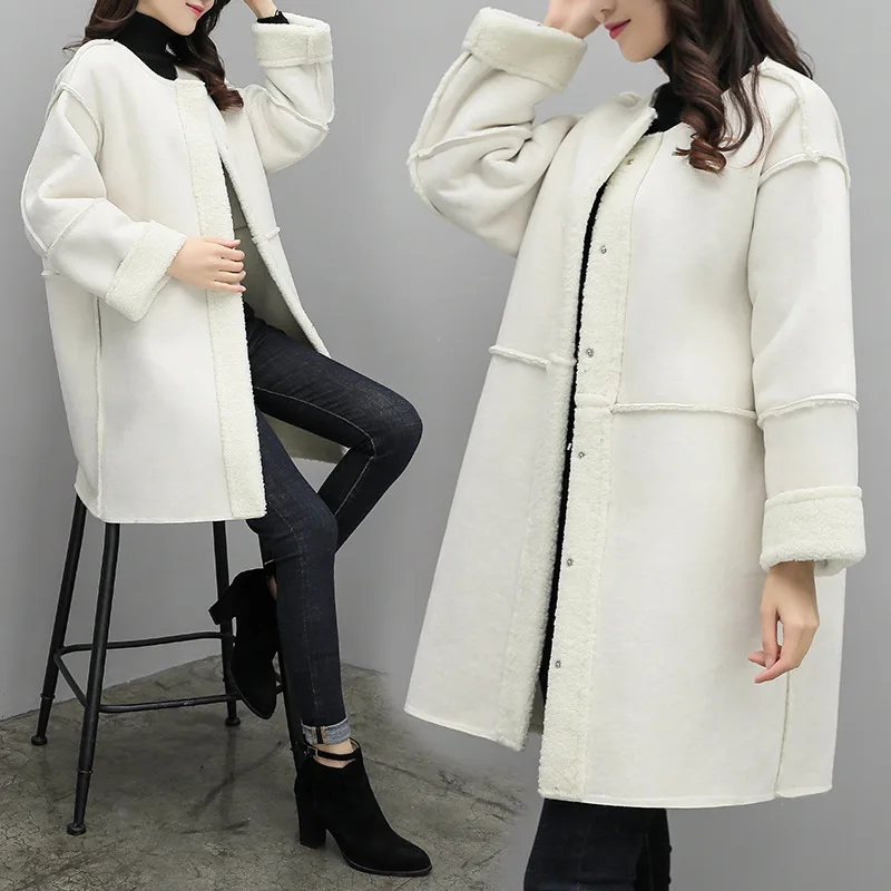 Y7713 New Style WOMEN'S Dress-Style Lambs Wool Cotton Overcoat Suede Mid-length Overcoat
Y7713 New Style WOMEN'S Dress-Style Lambs Wool Cotton Overcoat Suede Mid-length Overcoat