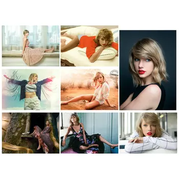 

Sticker 2020 CANVAS Painting Super Star Female Beautiful Pretty Singer Swift:Taylor Miss Americana From the Heart Lover Painted