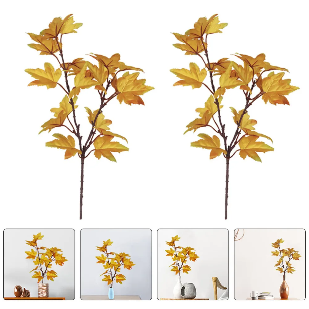 2Pcs Maple Leaves Bouquets Simulation Practical Artificial Maple Leaves Branches Thanksgiving Decor for Home Office Shop
2Pcs Maple Leaves Bouquets Simulation Practical Artificial Maple Leaves Branches Thanksgiving Decor for Home Office Shop