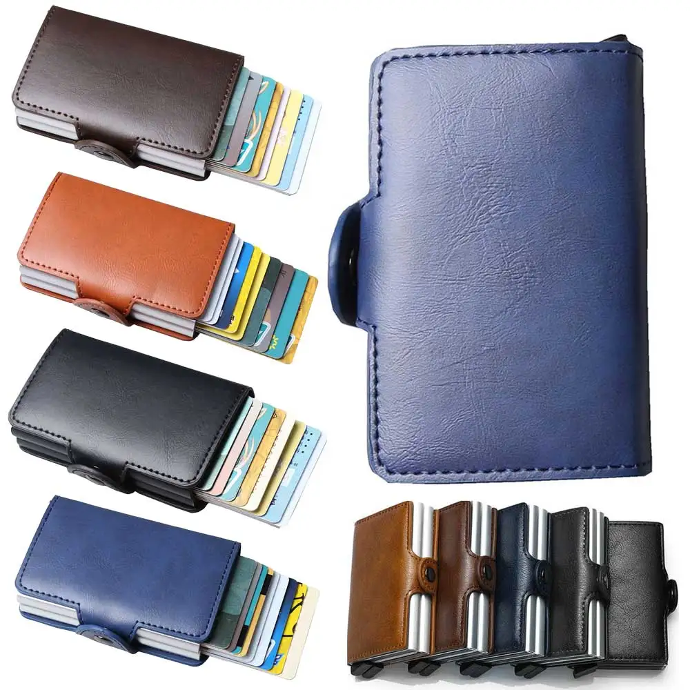 Credit Card Holder Automatic Card Box Card Bag Pattern PU Leather Aluminum Alloy Wallet Anti-magnetic RFID Bag Wallet Purse Bags
Credit Card Holder Automatic Card Box Card Bag Pattern PU Leather Aluminum Alloy Wallet Anti-magnetic RFID Bag Wallet Purse Bags