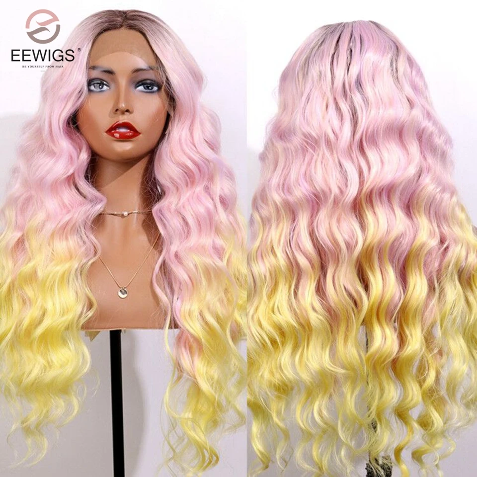 EEWIGS Ombre Wig 3 Tone Color Synthetic Lace Front Wig Middle Parting Loose Wave Heat Resistant Cosplay Wigs For Black Women
EEWIGS Ombre Wig 3 Tone Color Synthetic Lace Front Wig Middle Parting Loose Wave Heat Resistant Cosplay Wigs For Black Women