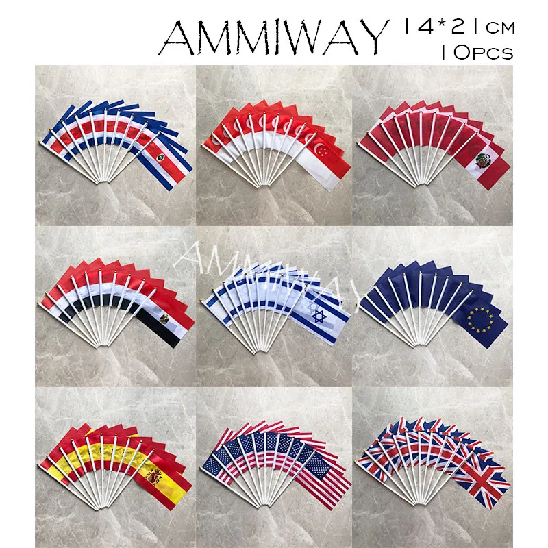 AMMIWAY 14x21 см 10 шт. Коста-Рика Сингапур Перу Египет Израиль Европейский союз Испания