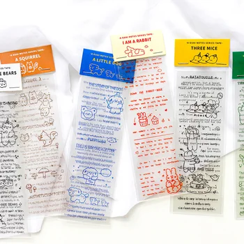 6 Designs Mixed Happy Times PET Masking Tapes Set 6 Designs Mixed 60mm*175mm Creative Cartoon Masking Tape Gift
6 Designs Mixed Happy Times PET Masking Tapes Set 6 Designs Mixed 60mm*175mm Creative Cartoon Masking Tape Gift