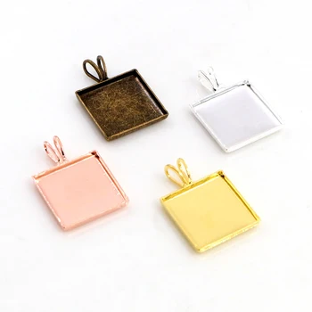 20pcs 12mm Square Inner Size 4 Colors Plated Brass Material Simple Square Style Cabochon Base Cameo Setting Charms Pendant Tray
20pcs 12mm Square Inner Size 4 Colors Plated Brass Material Simple Square Style Cabochon Base Cameo Setting Charms Pendant Tray