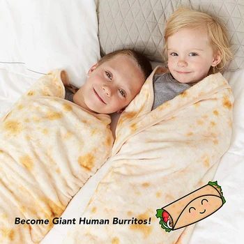 

Mexican Flannel Burrito Blankets Children's Blanket Warm Picnic Travel Throw Coral Fleece Nap Air Conditioner Wrap Blanket