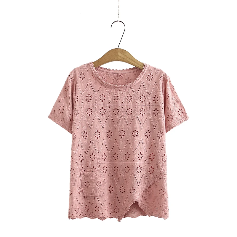 Women Summer Flower Crochet Blouses Pink White Gray Green Solid Colour Round Collar Short Sleeve Chic Classy Casual Top Lady
Women Summer Flower Crochet Blouses Pink White Gray Green Solid Colour Round Collar Short Sleeve Chic Classy Casual Top Lady