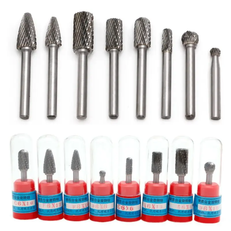 8pc Tungsten Carbide Burr Bit 1/4" 6mm Rotary Cutter Files CNC Engraving Set New
8pc Tungsten Carbide Burr Bit 1/4" 6mm Rotary Cutter Files CNC Engraving Set New