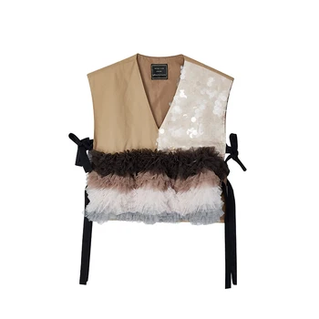 Vest For Women V-neck Knitted Patchwork Colorblock Sweaters Off Shoulder Female Elegant French Chic Womens Clothes Dropshipping
Vest For Women V-neck Knitted Patchwork Colorblock Sweaters Off Shoulder Female Elegant French Chic Womens Clothes Dropshipping