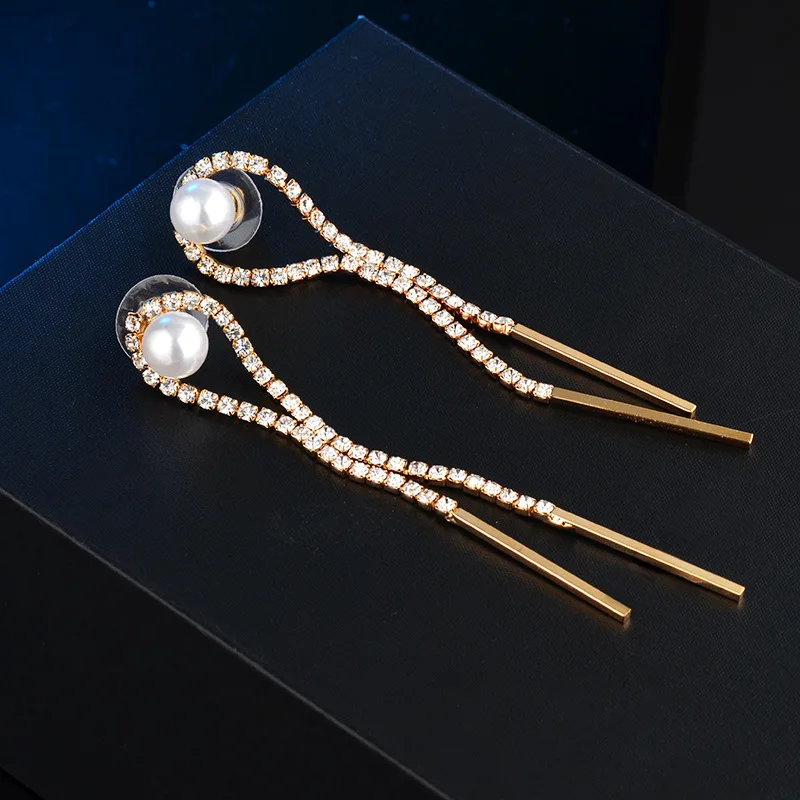 NPKDS Fashion Oval Earrings Chain Tassel Pearl Earrings for Women Jewelry Temperament Simple Long Earrings Jewelry Gift
NPKDS Fashion Oval Earrings Chain Tassel Pearl Earrings for Women Jewelry Temperament Simple Long Earrings Jewelry Gift