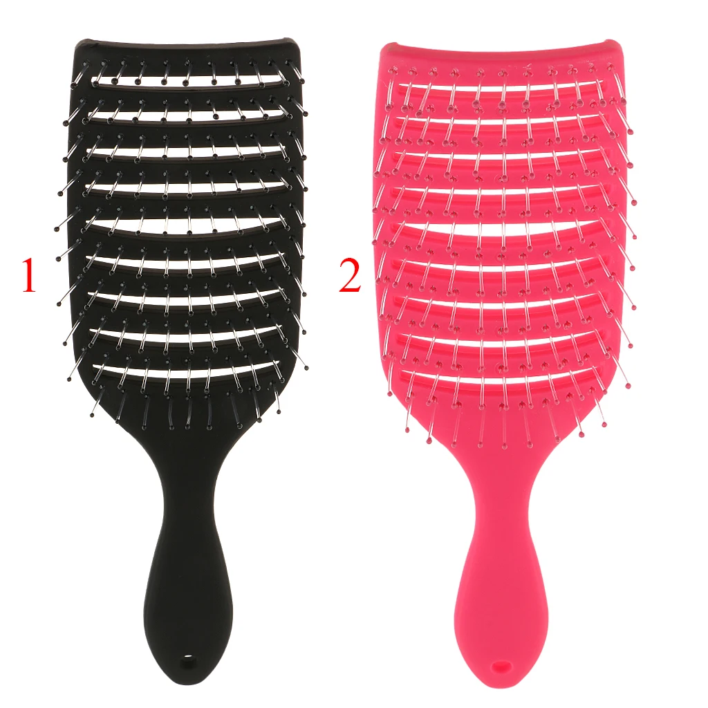 Professional 2 Colors Anti-static Detangling Handle Tangle Comb Salon Hair Styling Curling Tool Professional 2 Colors Anti-static Detangling Handle Tangle Comb Salon Hair Styling Curling Tool