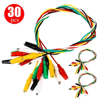 30 Pcs Electrical Alligator Clips Test Leads Sets Soldered and Stamping Jumper Wires for Circuit Connection/Experiment
30 Pcs Electrical Alligator Clips Test Leads Sets Soldered and Stamping Jumper Wires for Circuit Connection/Experiment
