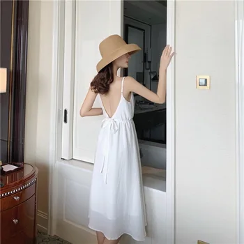 Deep V Strap Long Dress Backless Off Shoulder Satin Pleated White Dress Sleeveless Sexy Summer Party Dresses Beach New MM60LYQ
Deep V Strap Long Dress Backless Off Shoulder Satin Pleated White Dress Sleeveless Sexy Summer Party Dresses Beach New MM60LYQ