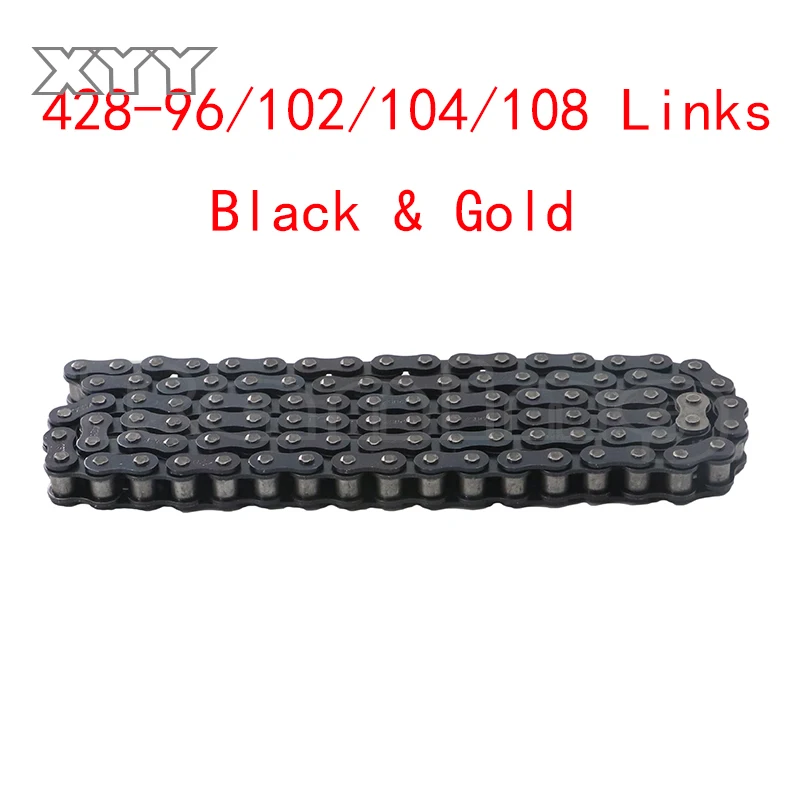 

Gold & Black 428 96/102/104/108 Links Chain For Pit Pro Dirt Bike Atv Quad 125cc 140cc 150cc
