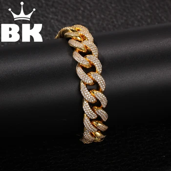 15mm Copper Three rows of Zircon Bracelet Iced Out CZ Bracelet Gold Silver Color For Men Luxury Box Clasp Drop Shipping
15mm Copper Three rows of Zircon Bracelet Iced Out CZ Bracelet Gold Silver Color For Men Luxury Box Clasp Drop Shipping