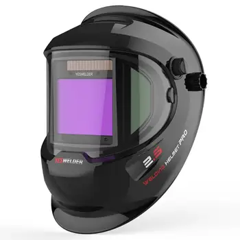YESWELDER Large Viewing Welding Helmet True Color Welding Mask Auto Darkening Silver with Side View, 4 Arc Sensor LYG-Q800D
YESWELDER Large Viewing Welding Helmet True Color Welding Mask Auto Darkening Silver with Side View, 4 Arc Sensor LYG-Q800D