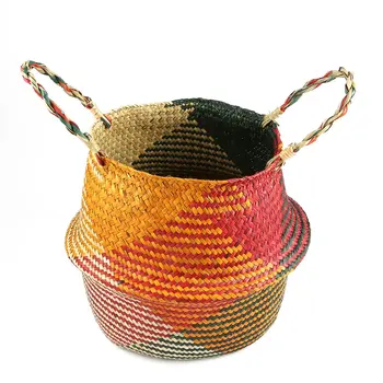 Foldable Seagrass Woven Tote Belly Basket Mixed Color Home Planter Storage Organizer Household Hand Flowerpot Garden Pot
Foldable Seagrass Woven Tote Belly Basket Mixed Color Home Planter Storage Organizer Household Hand Flowerpot Garden Pot