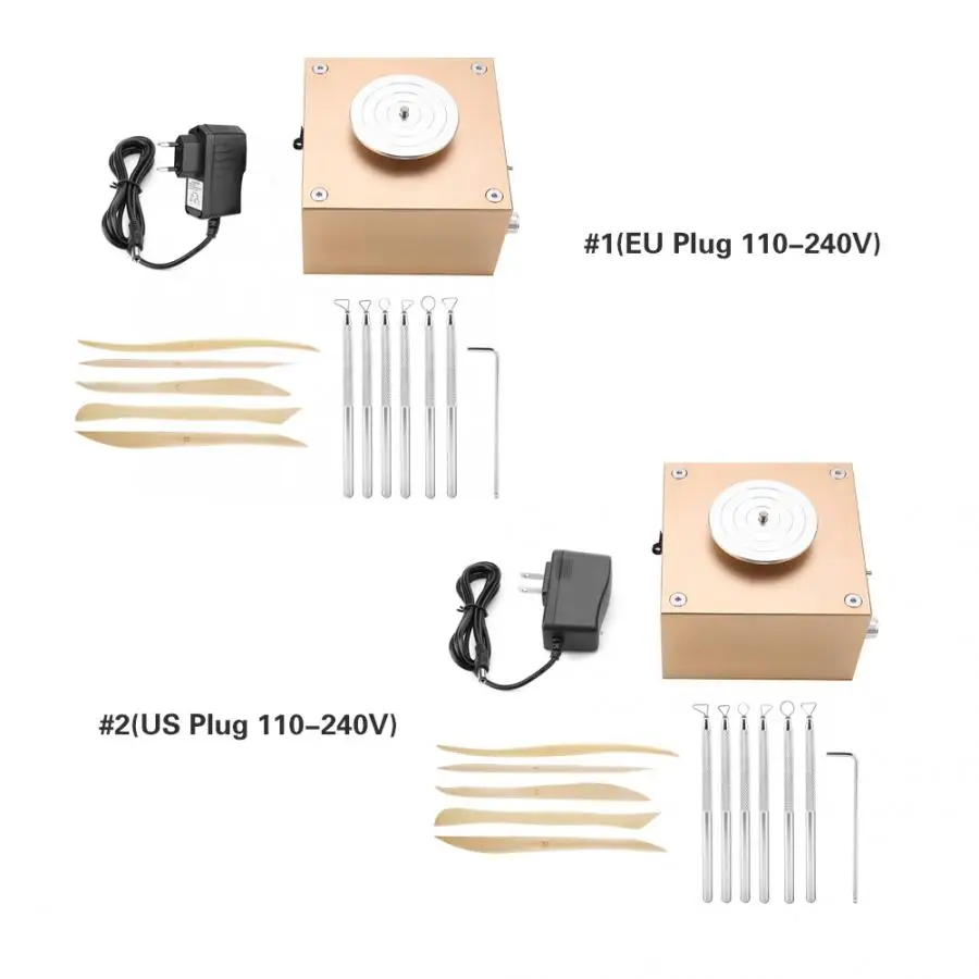clay tools Mini Electric Pottery Wheel Ceramic Machine for Clay Art DIY Craft 110-240V Polymer Modeling Clay Tools
clay tools Mini Electric Pottery Wheel Ceramic Machine for Clay Art DIY Craft 110-240V Polymer Modeling Clay Tools